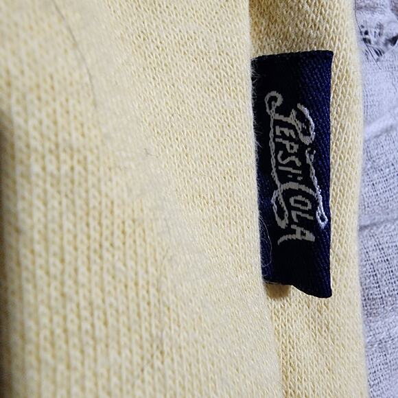 Pepsi-Cola Men's XL Yellow Full Zip Hoodie Vintage 90's Script Logo - Picture 6 of 9